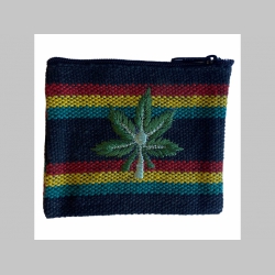 Rastafari - Ganja peňaženka na mince vyrobená z konopného vlákna  Veľkosť: Dĺžka 10 cm x výška 9 cm x hĺbka 1 cm   Materiál: 100% konopné vlákno